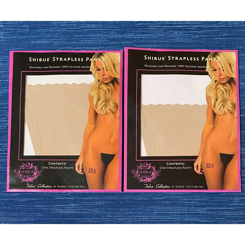 PAIR Shibue Nude Strapless Panty Silicone Reusable Pant Sz XS/S
